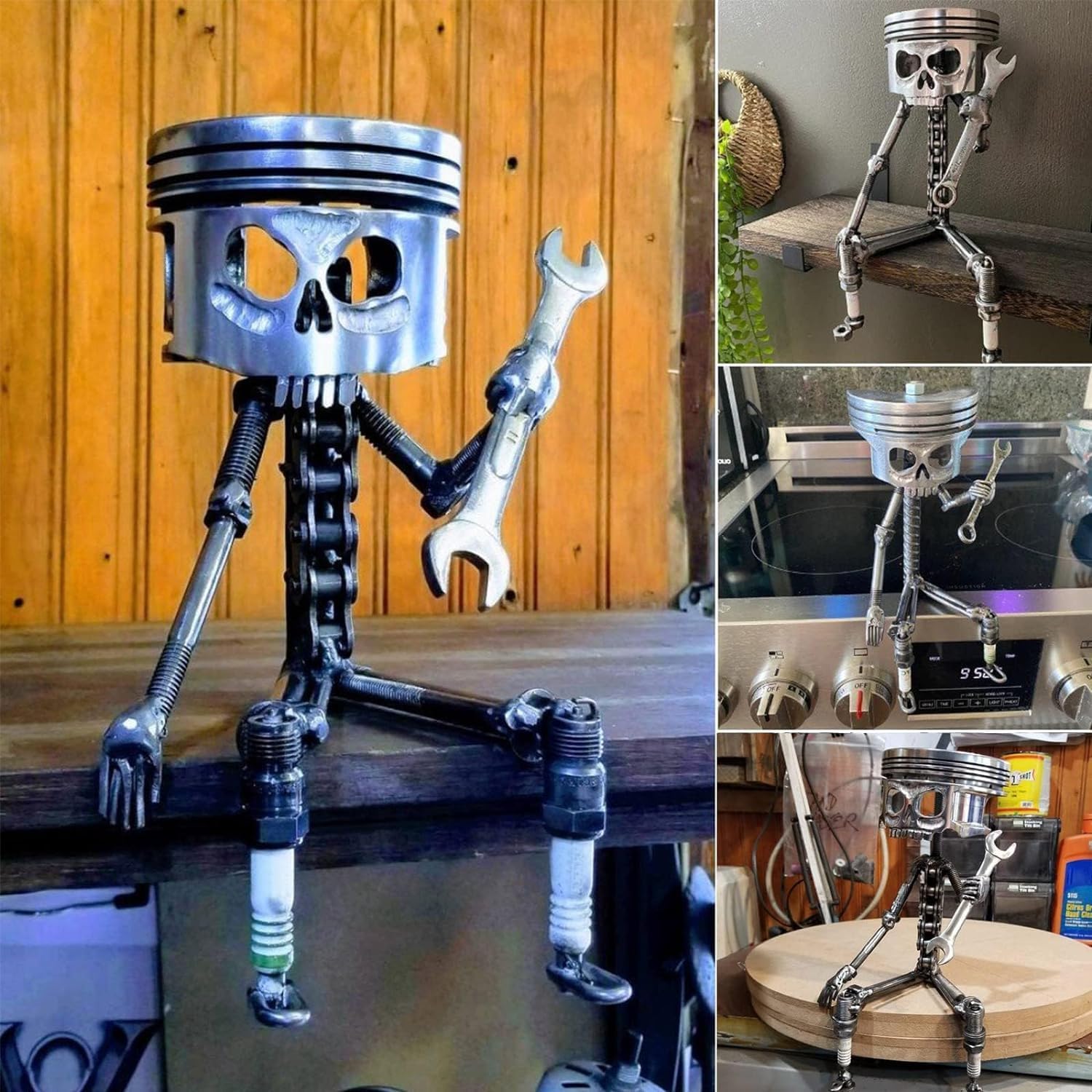 Amazon.com: Gerrit Carving Piston Face Sculpture Metal Art